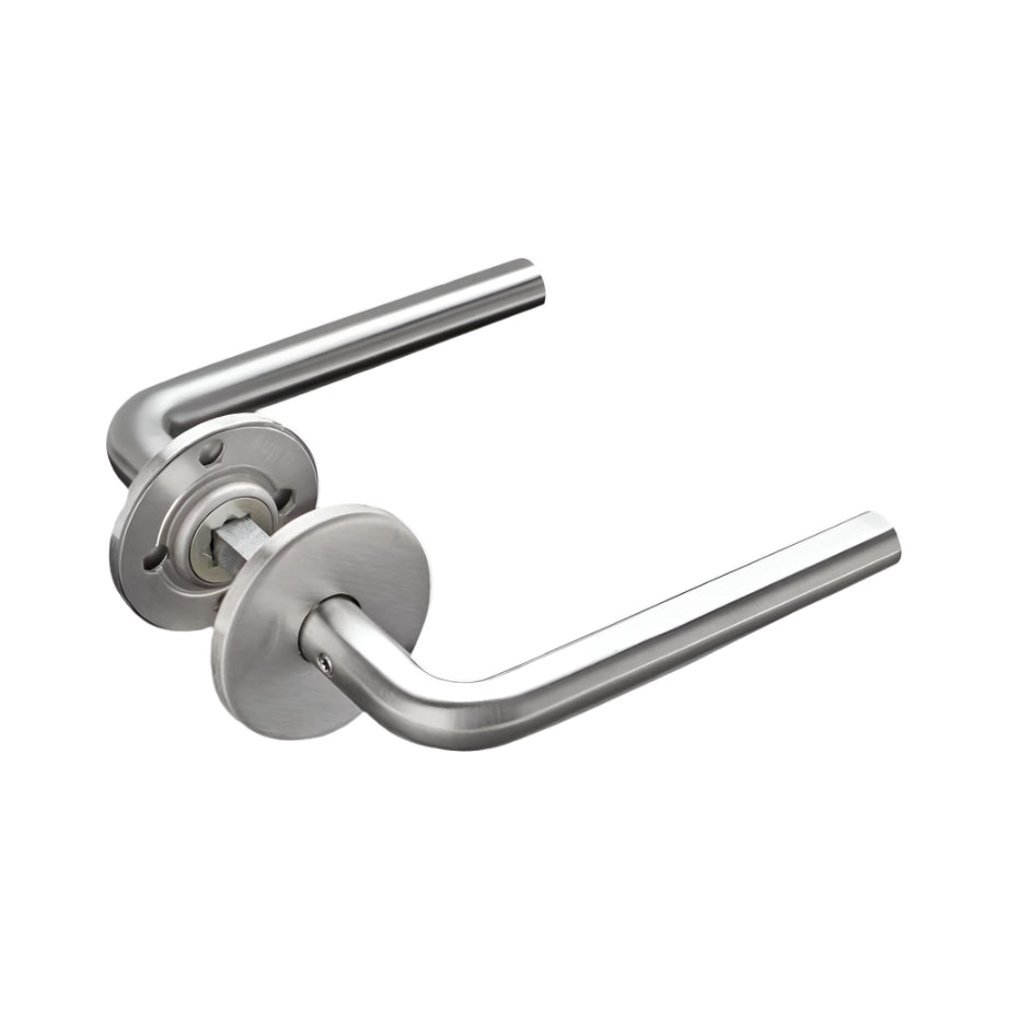 d line Door Lever Handle L Steel
