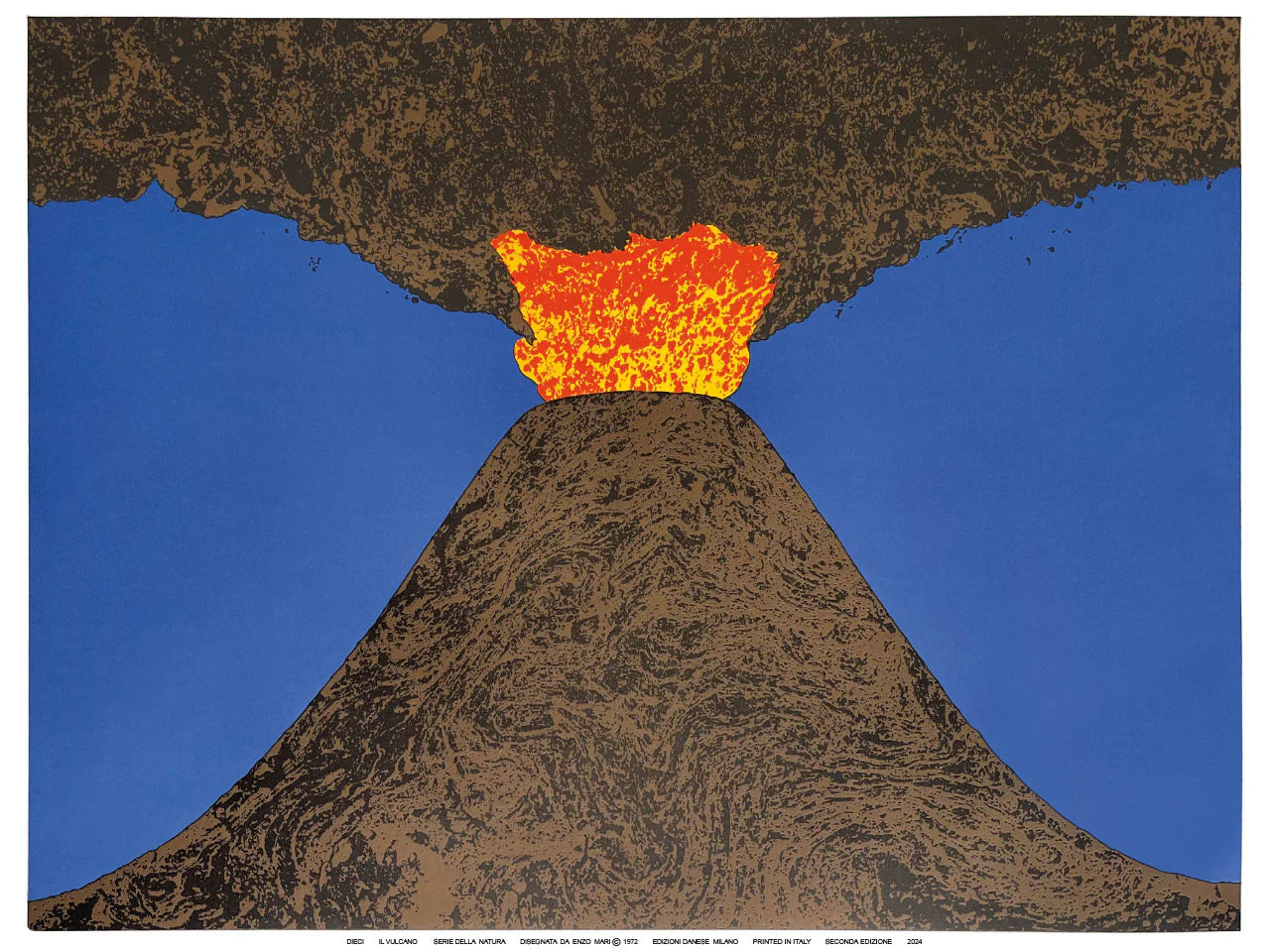 Danese Milano Dieci, Il Vulcano Screenprint by Enzo Mari Danese Milano Dieci, Il Vulcano Screenprint by Enzo Mari