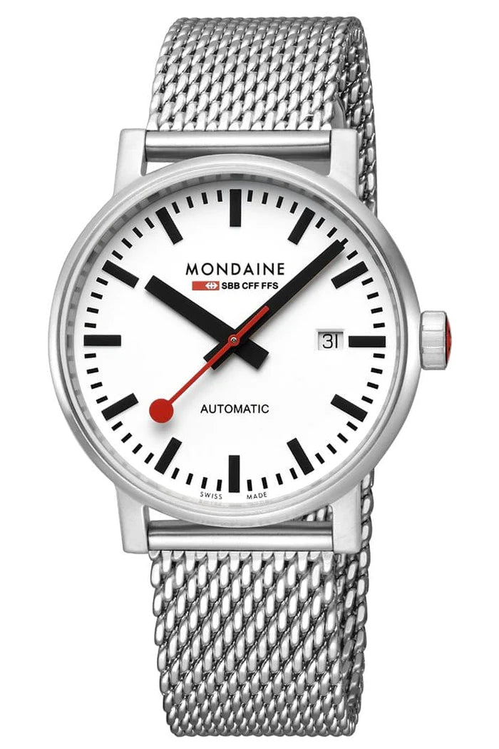 Mondaine Automatic Watch EVO2 Stainless Steel 40mm Panik Design