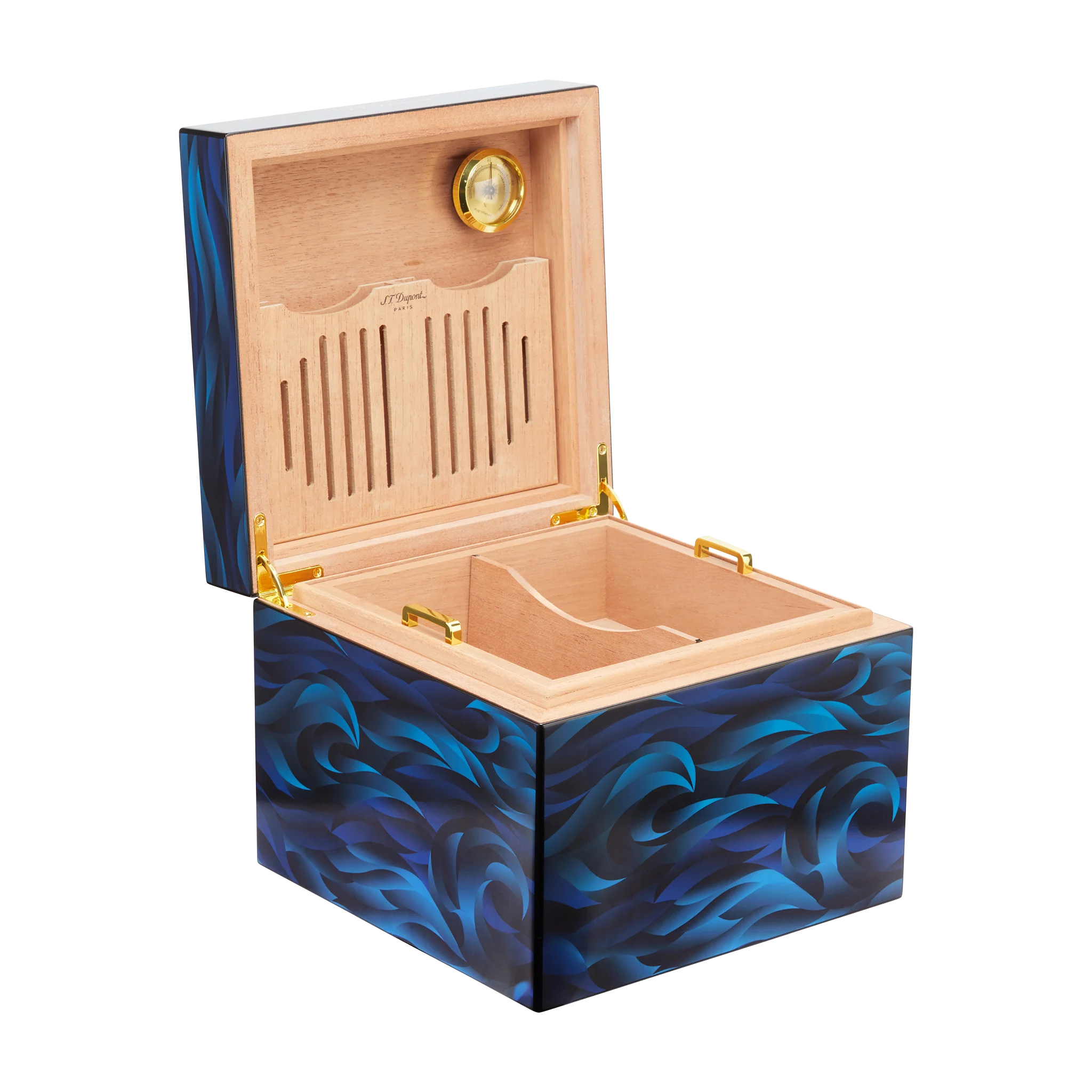 S.T. Dupont Humidor 60 Cigars Blue Koi Fish