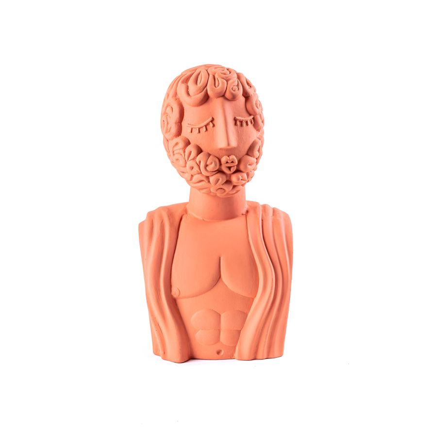 Seletti Graecia Terracotta Bust Man