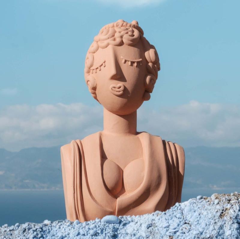 Seletti Graecia Terracotta Bust Poppea