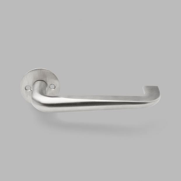 d line Cubo Cut Door Lever Handle Satin