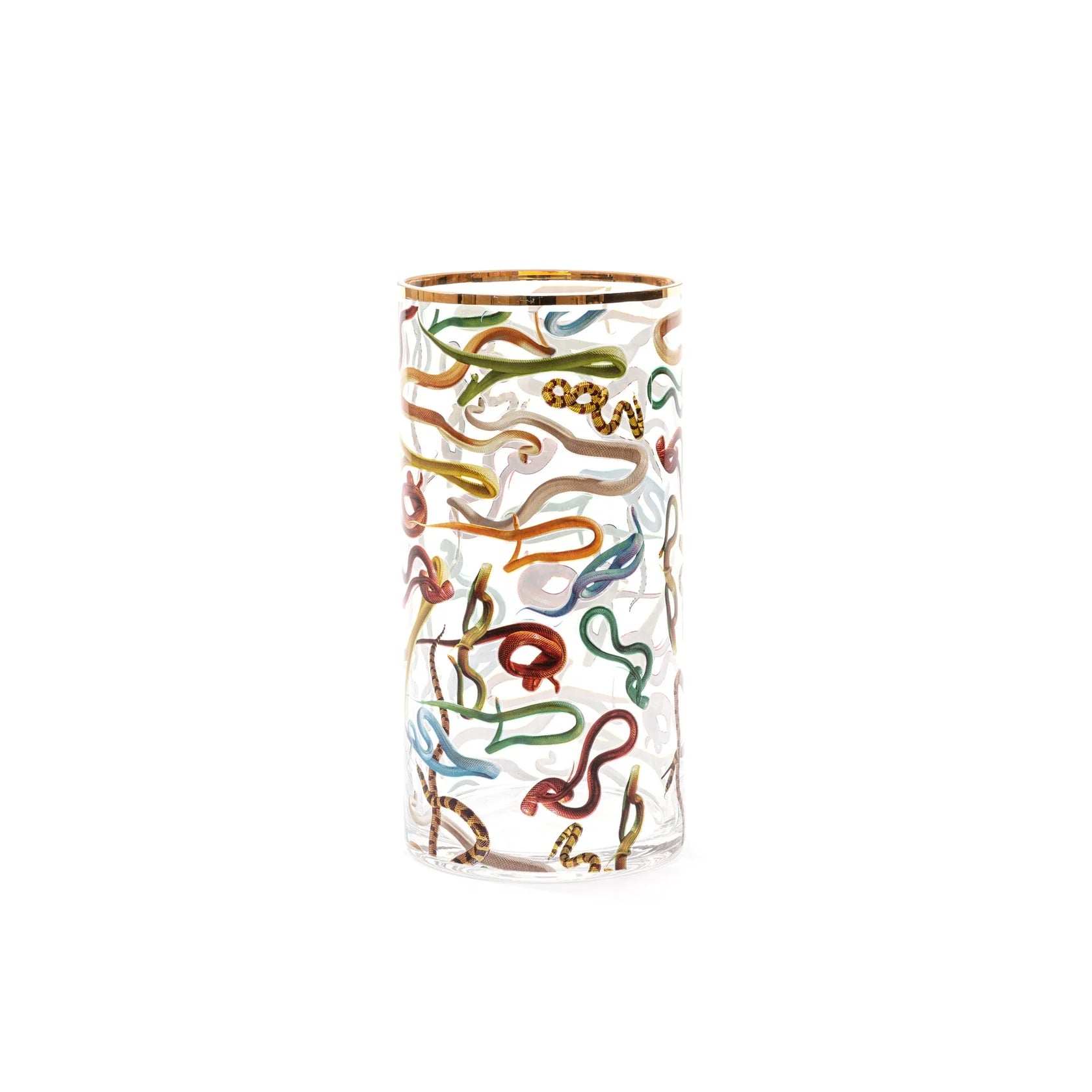 Seletti Glass Vase Snakes Cylindrical Medium