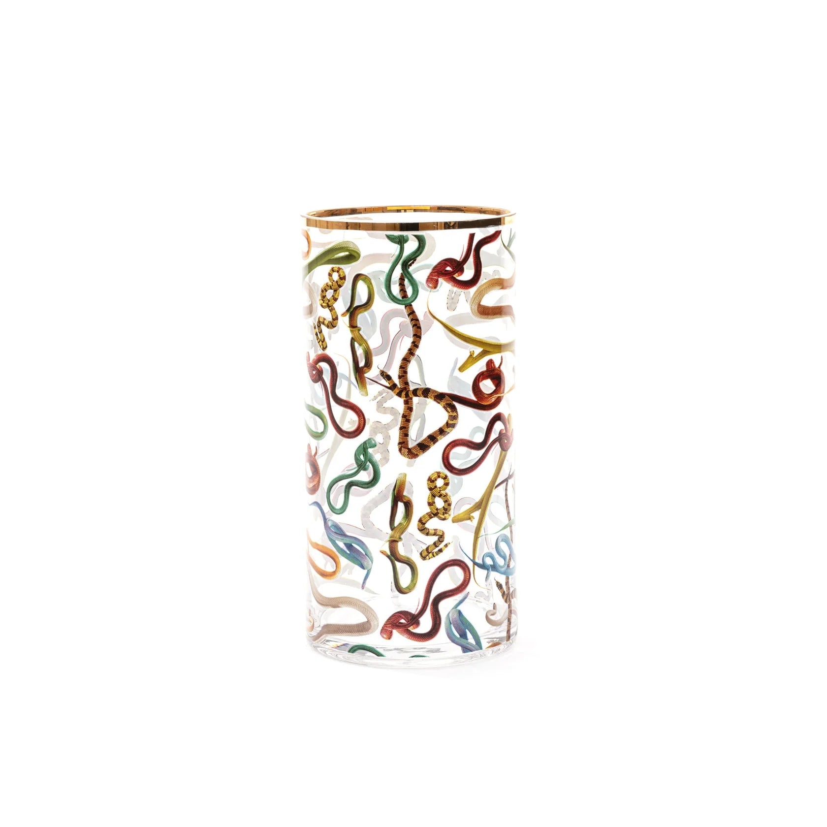Seletti Glass Vase Snakes Cylindrical Medium