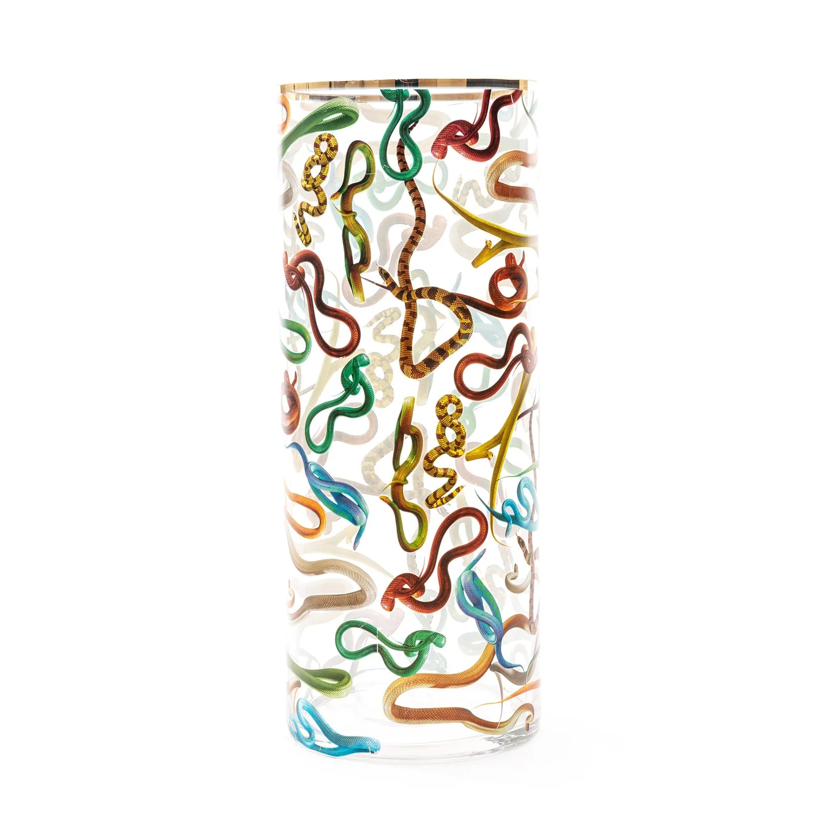 Seletti Glass Vase Snakes Cylindrical Big