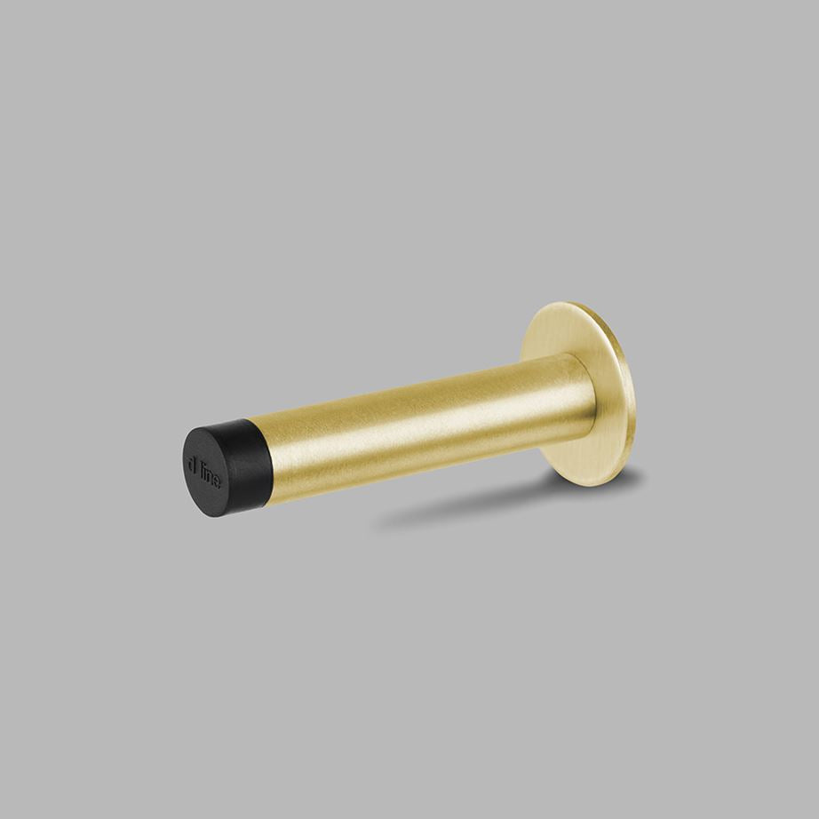 d Line Wall Doorstop Brass