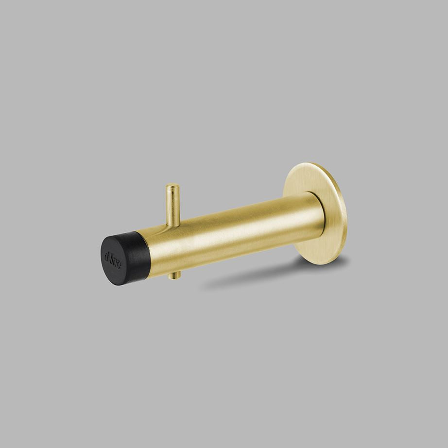 d Line Wall Hook Door Stop Brass