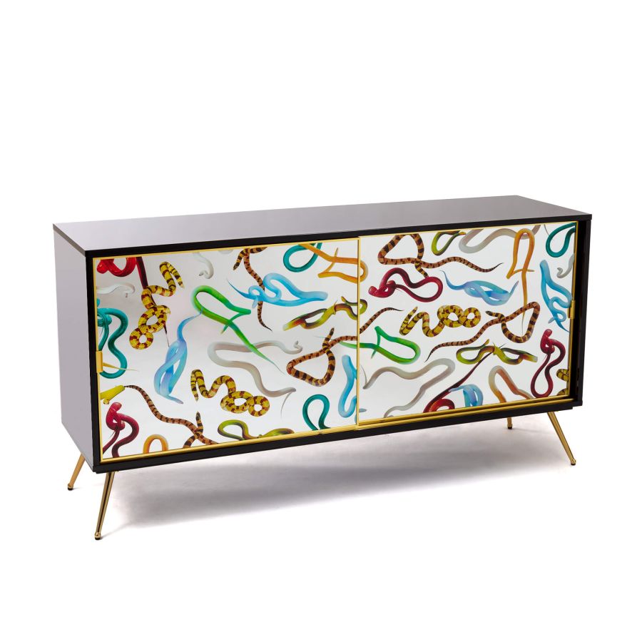 Seletti Mirror Cabinet Sliding Door Snakes