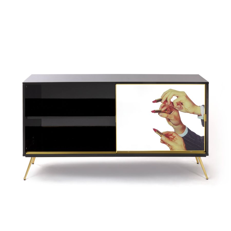 Seletti Mirror Cabinet Sliding Door Lipsticks