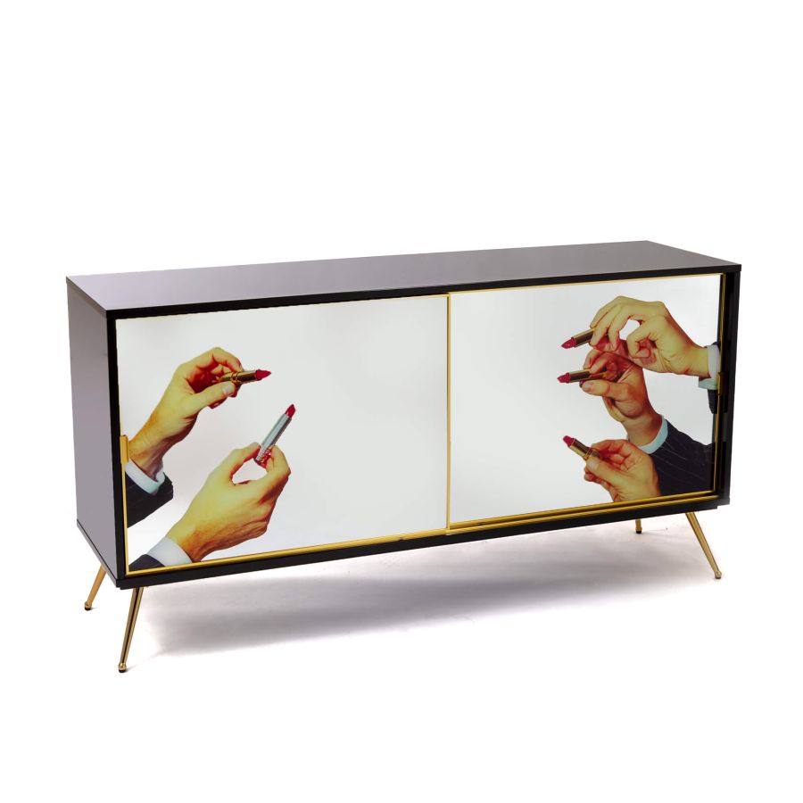 Seletti Mirror Cabinet Sliding Door Lipsticks