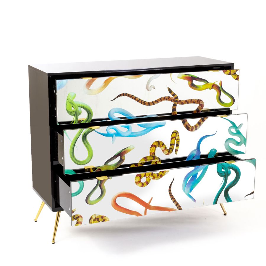 Seletti Chest of Three Drawers Snakes