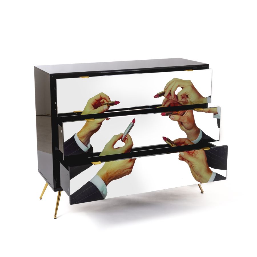 Seletti Lipstick Chest of Three Drawers