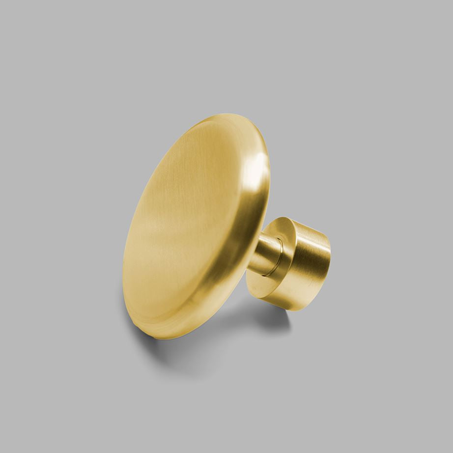 d line Coat Hook 8cm Brass