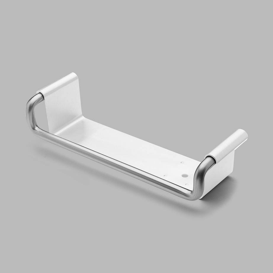 D Line Shower and Hand Towel Shelf Steel - White