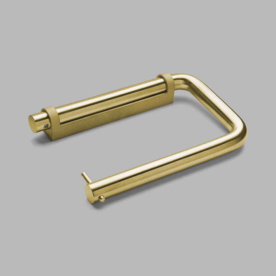 d Line Toilet Roll Holder Brass