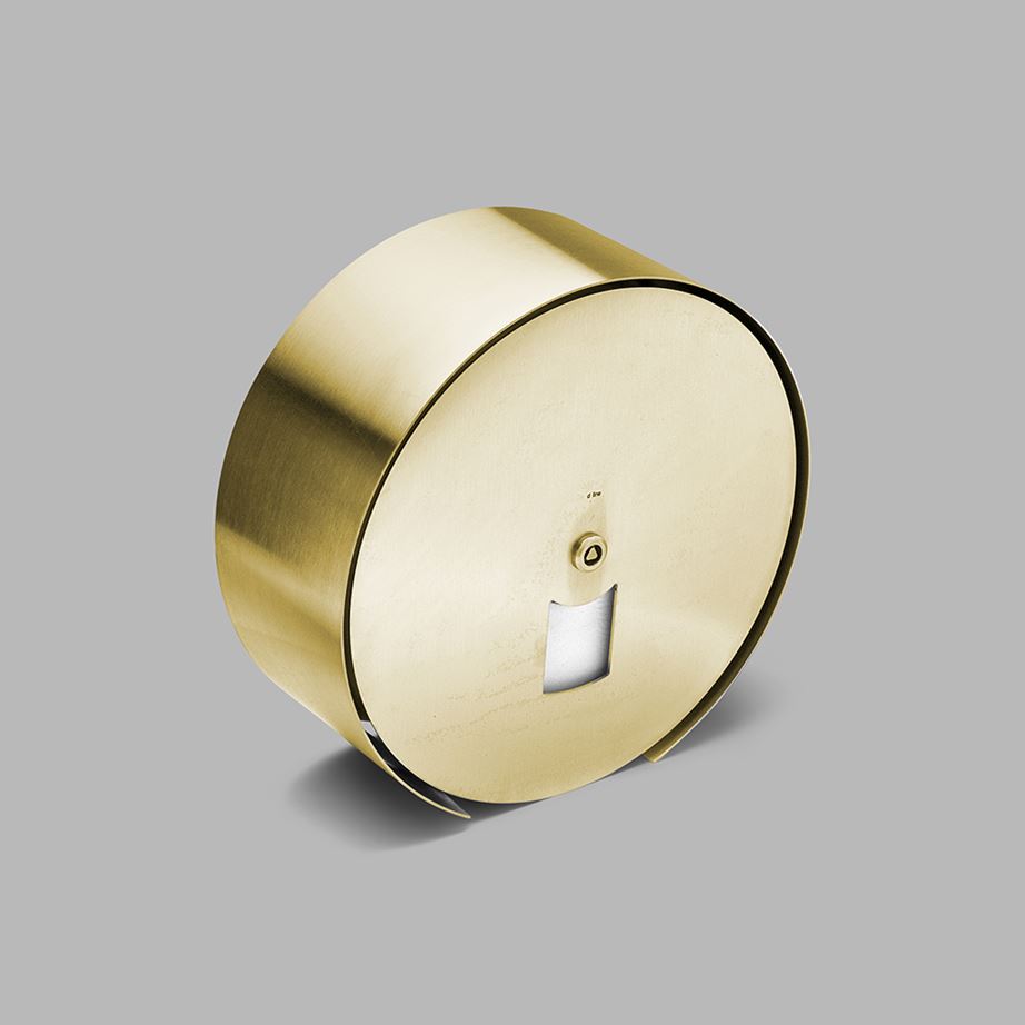 d Line Toilet Roll Holder Maxi Brass