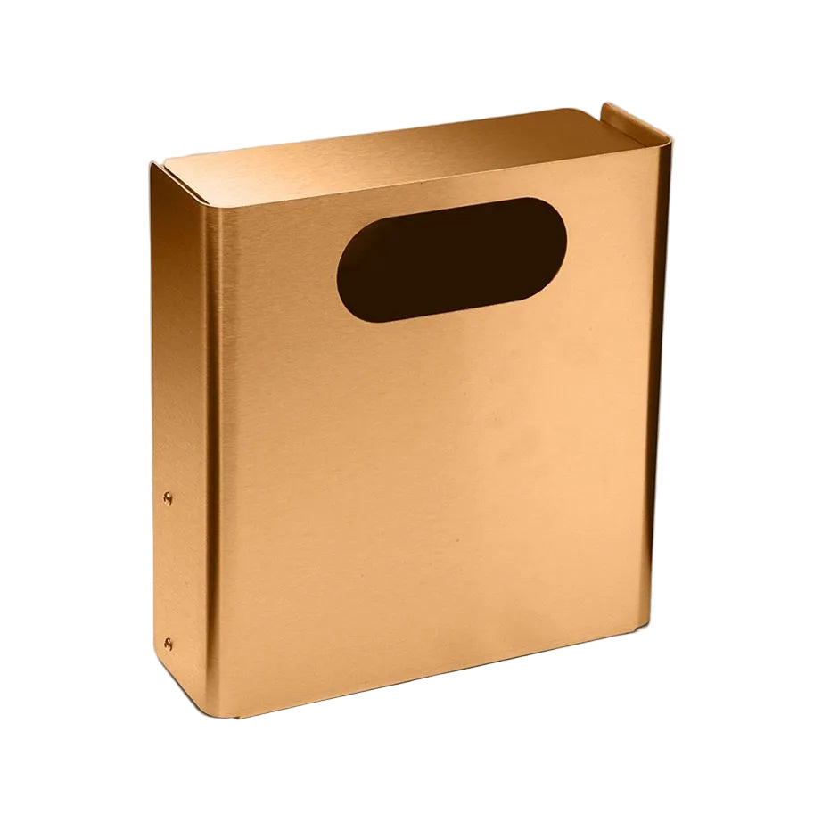 d Line Wall Waste Bin Oblong Hole Copper