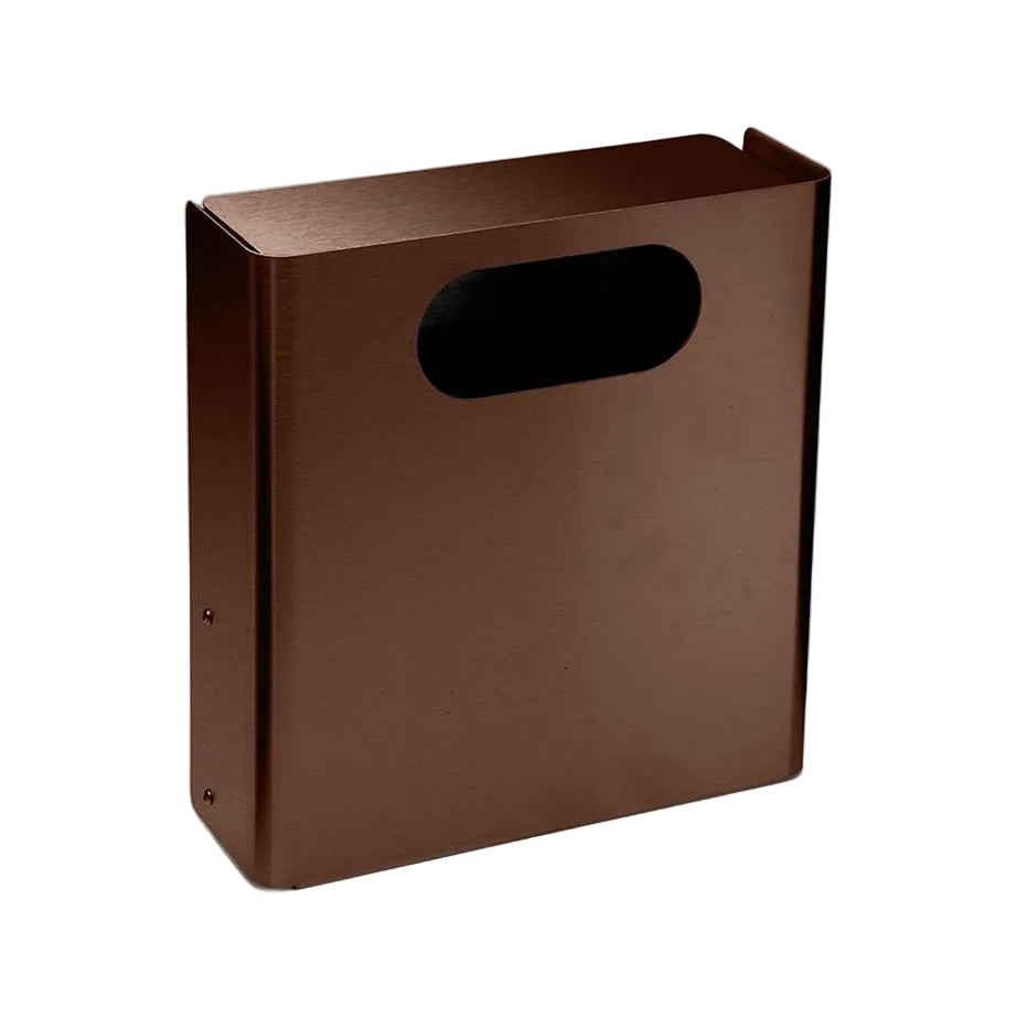 d Line Wall Waste Bin Oblong Hole Bronze