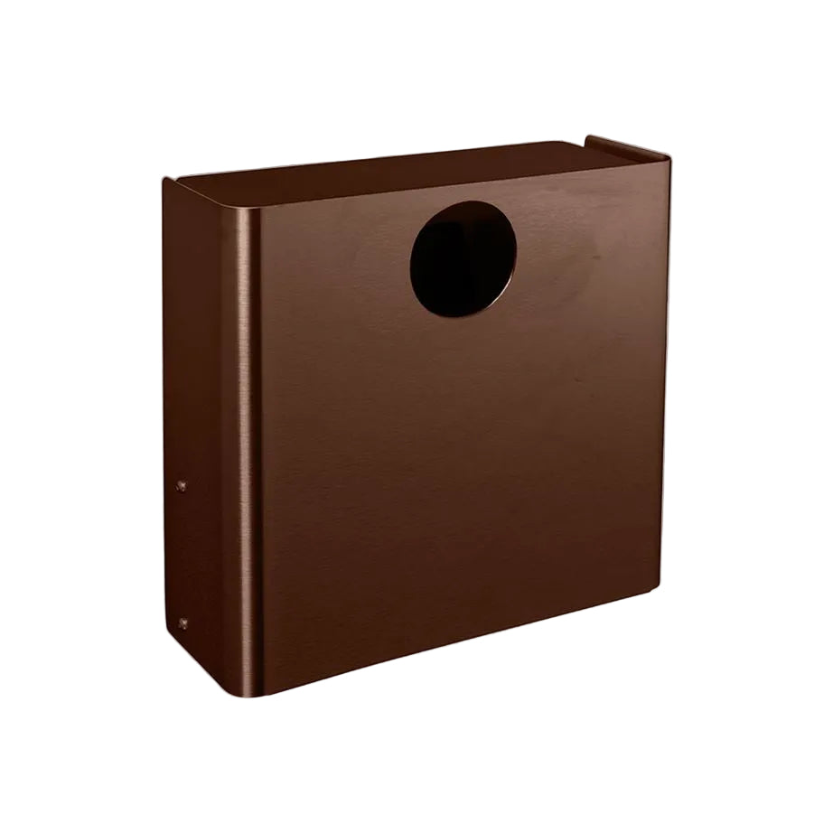 d Line Wall Waste Bin Round Hole Bronze