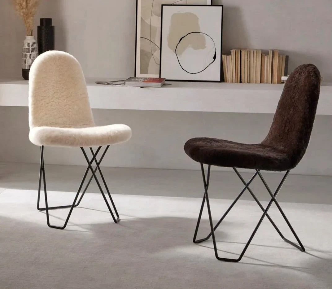 Cuero Design Sheepskin Dining Chair