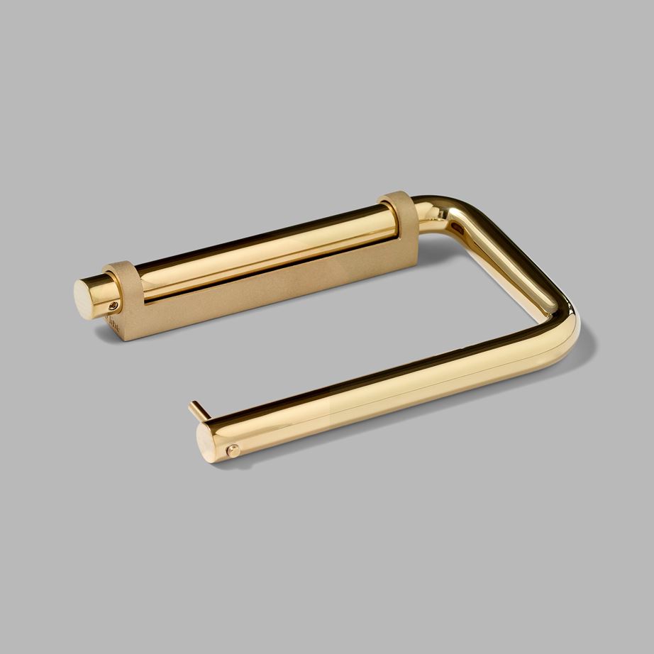 d Line Toilet Roll Holder Brass