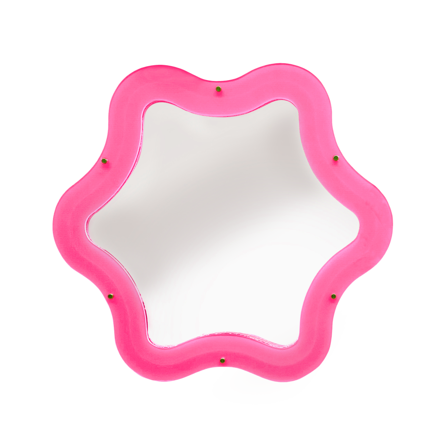 Seletti Supercurve Mirror w Light Tiny Flower