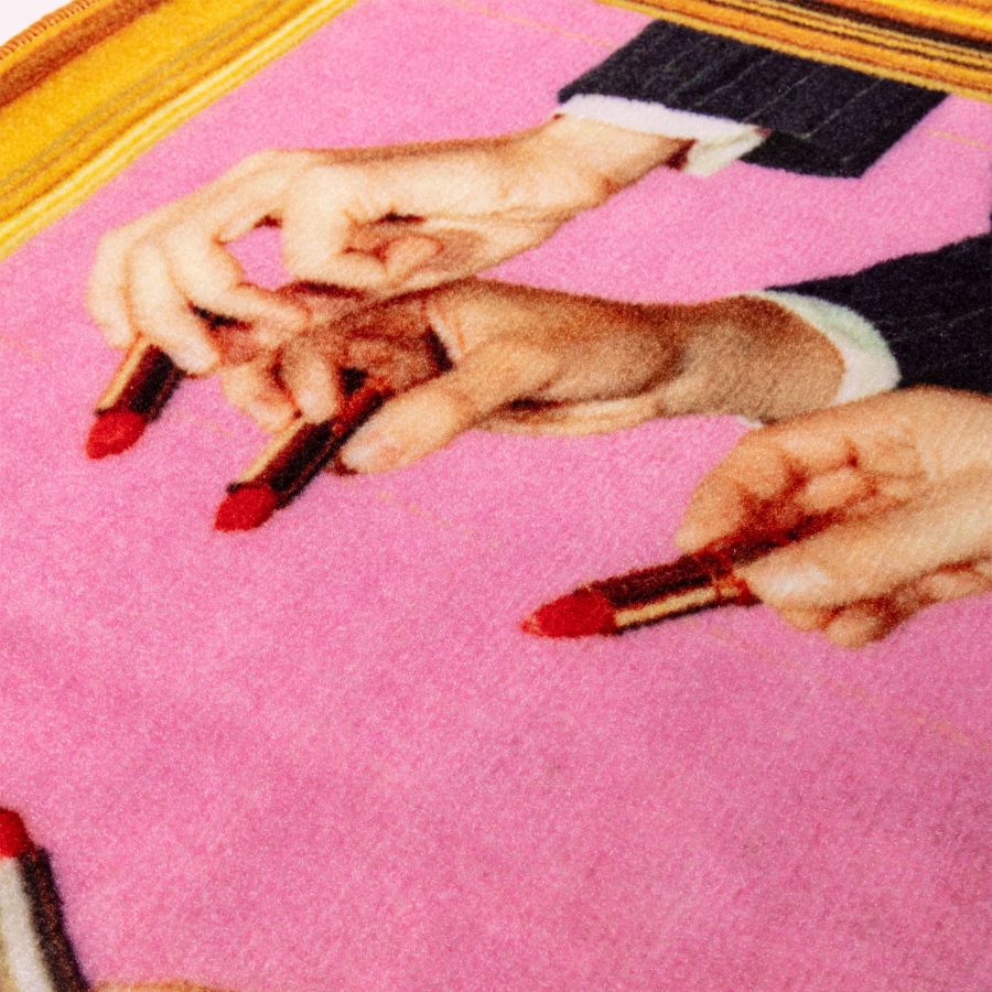 Seletti Floor Mat Lipstick Pink