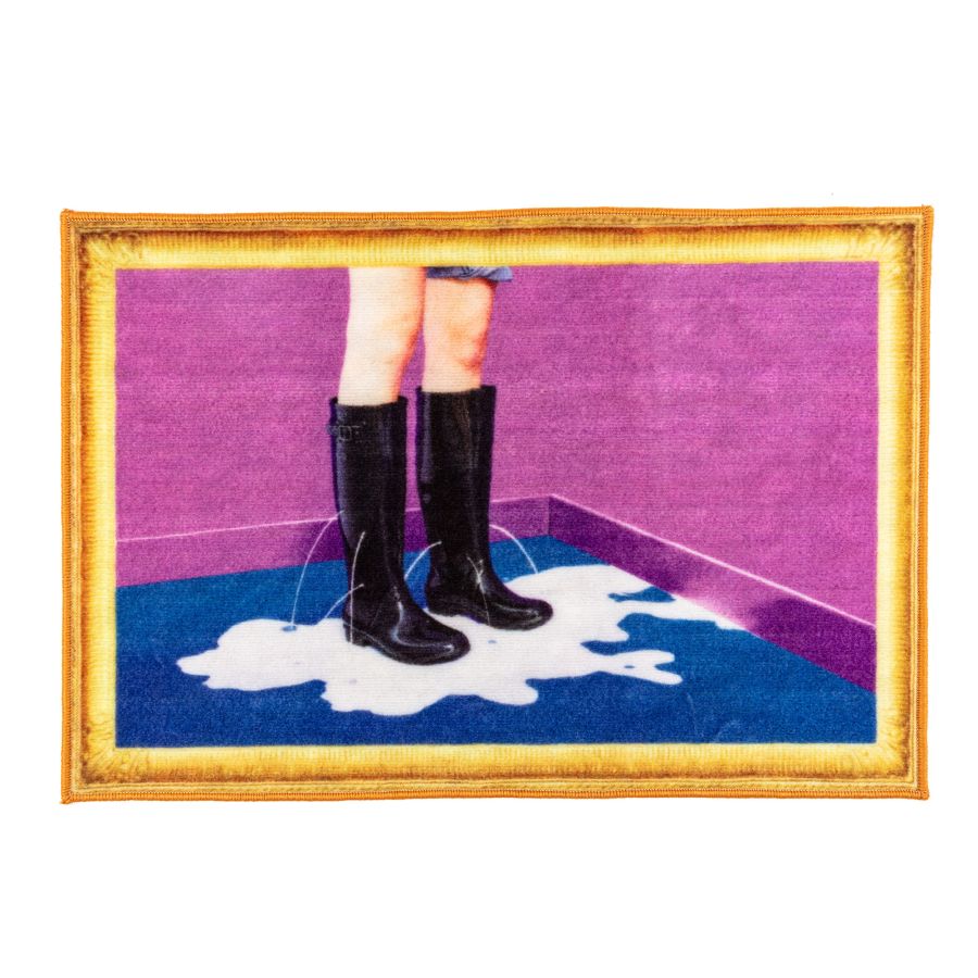 Seletti Floor Mat Milky Boots