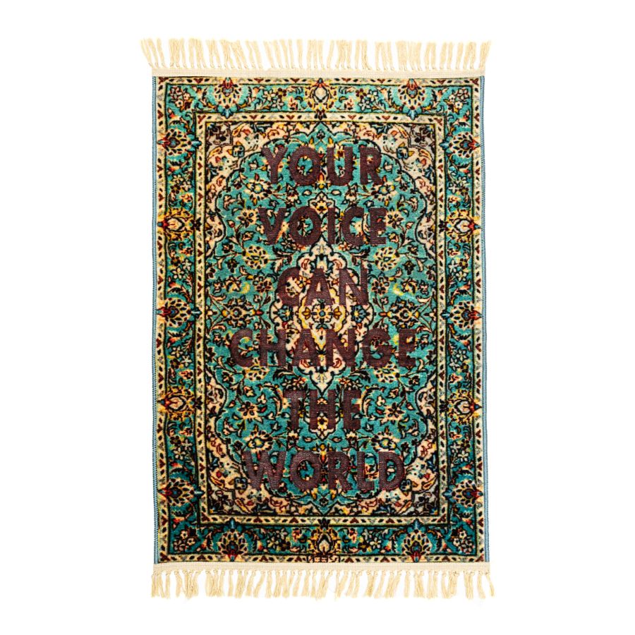 Seletti Rectangular Rug Burnt Voice