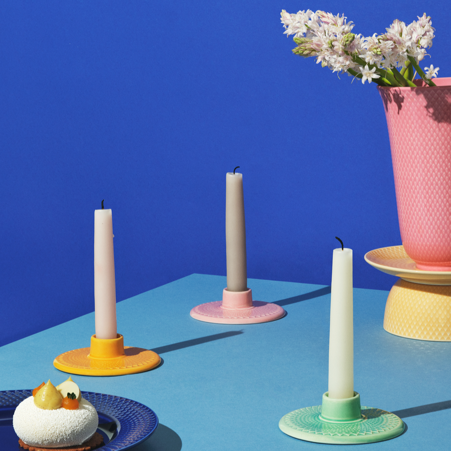 Lyngby Porcelaen RHOMBE Colour Candle Holder