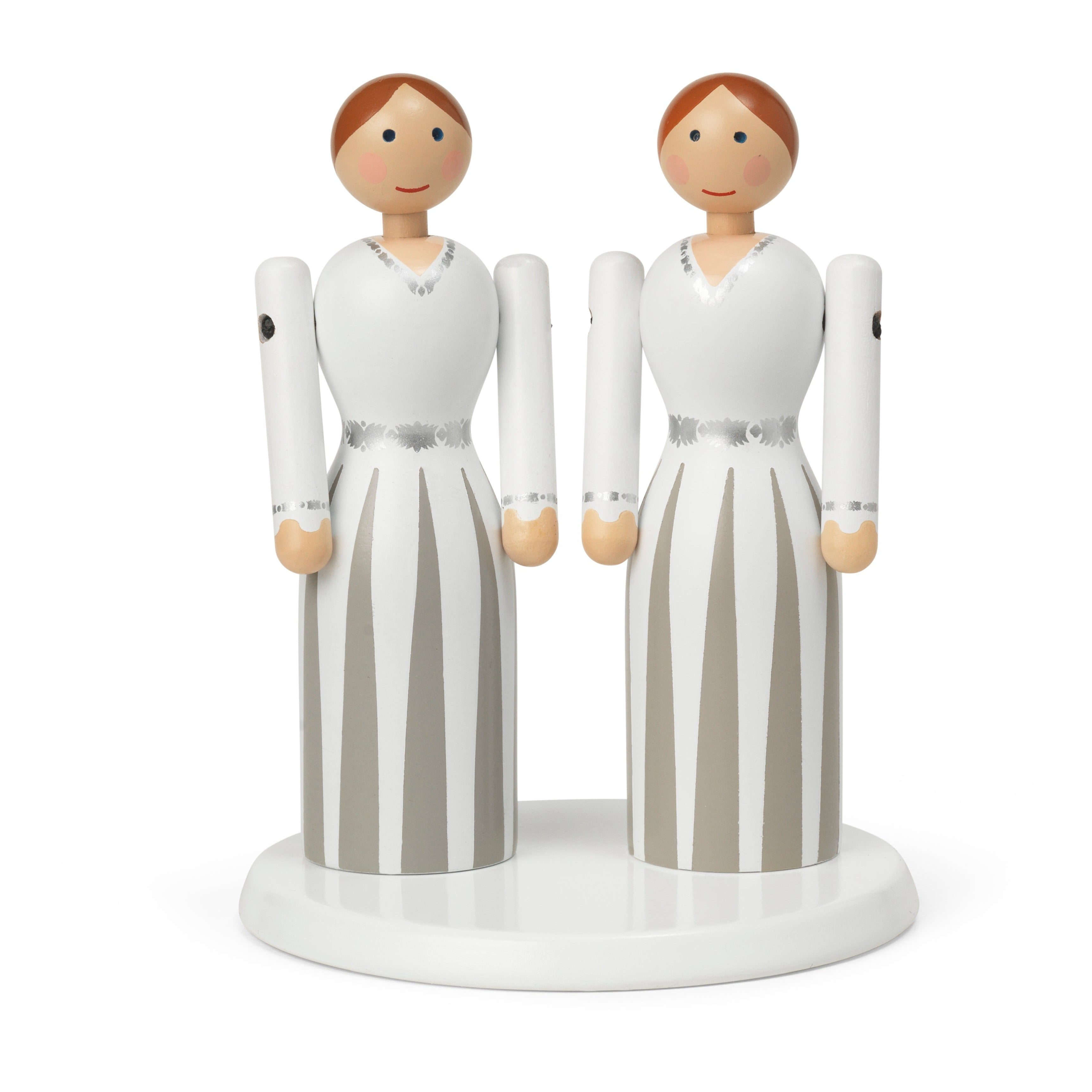 Kay Bojesen BRIDE & BRIDE w Platform Cake Topper 3pcs Mini