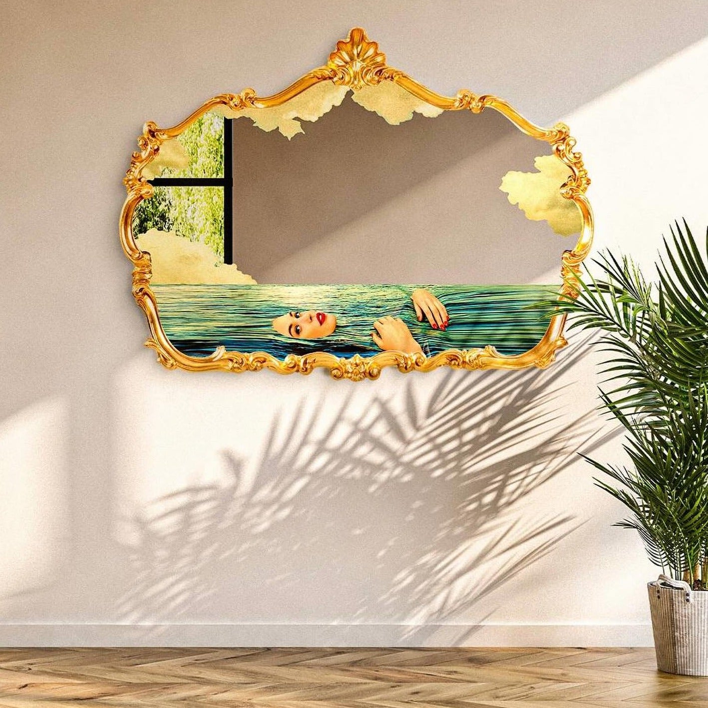 Seletti Baroque Seagirl Wall Mirror