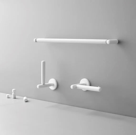 d line Pebble Toilet Roll Holder White