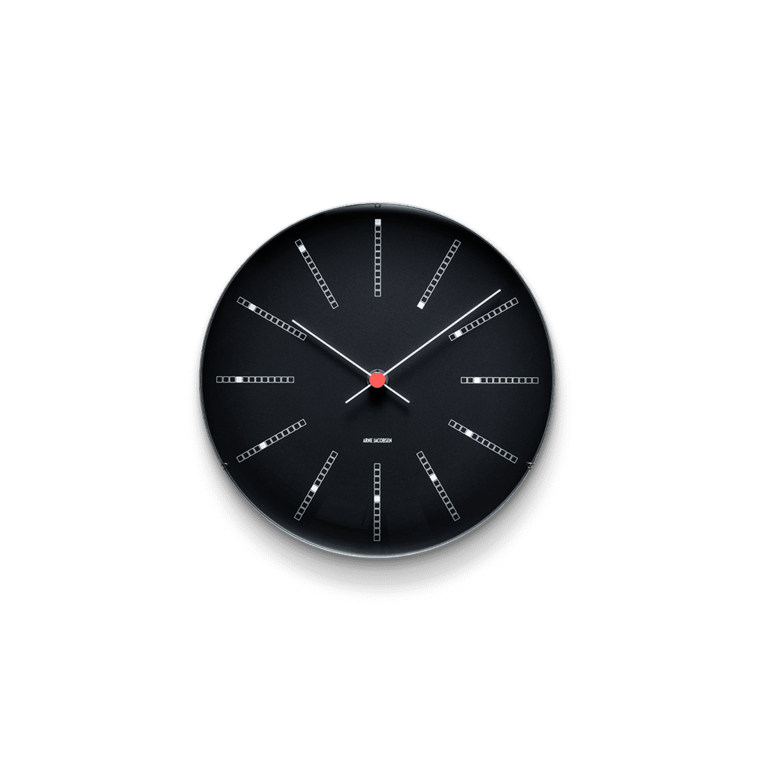 Arne Jacobsen BANKERS Wall Clock Black 1971