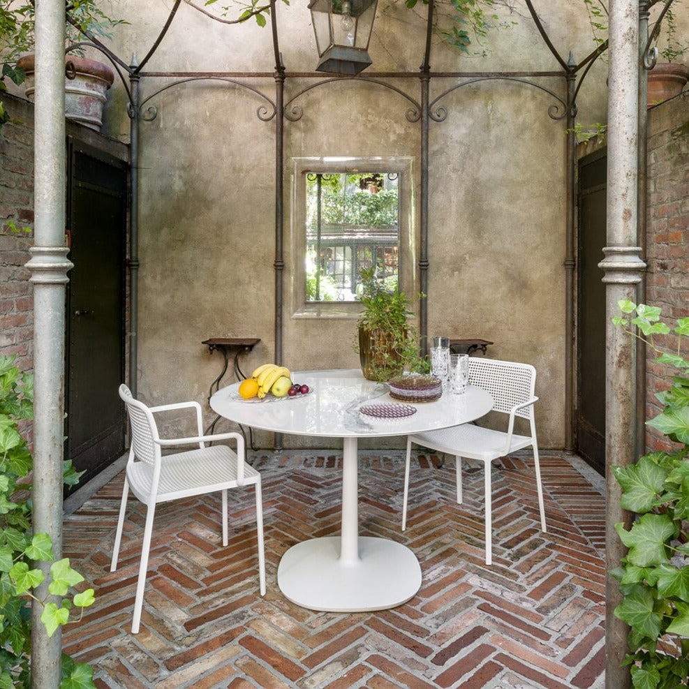 Kartell Multiplo Round Marble Table Outdoor