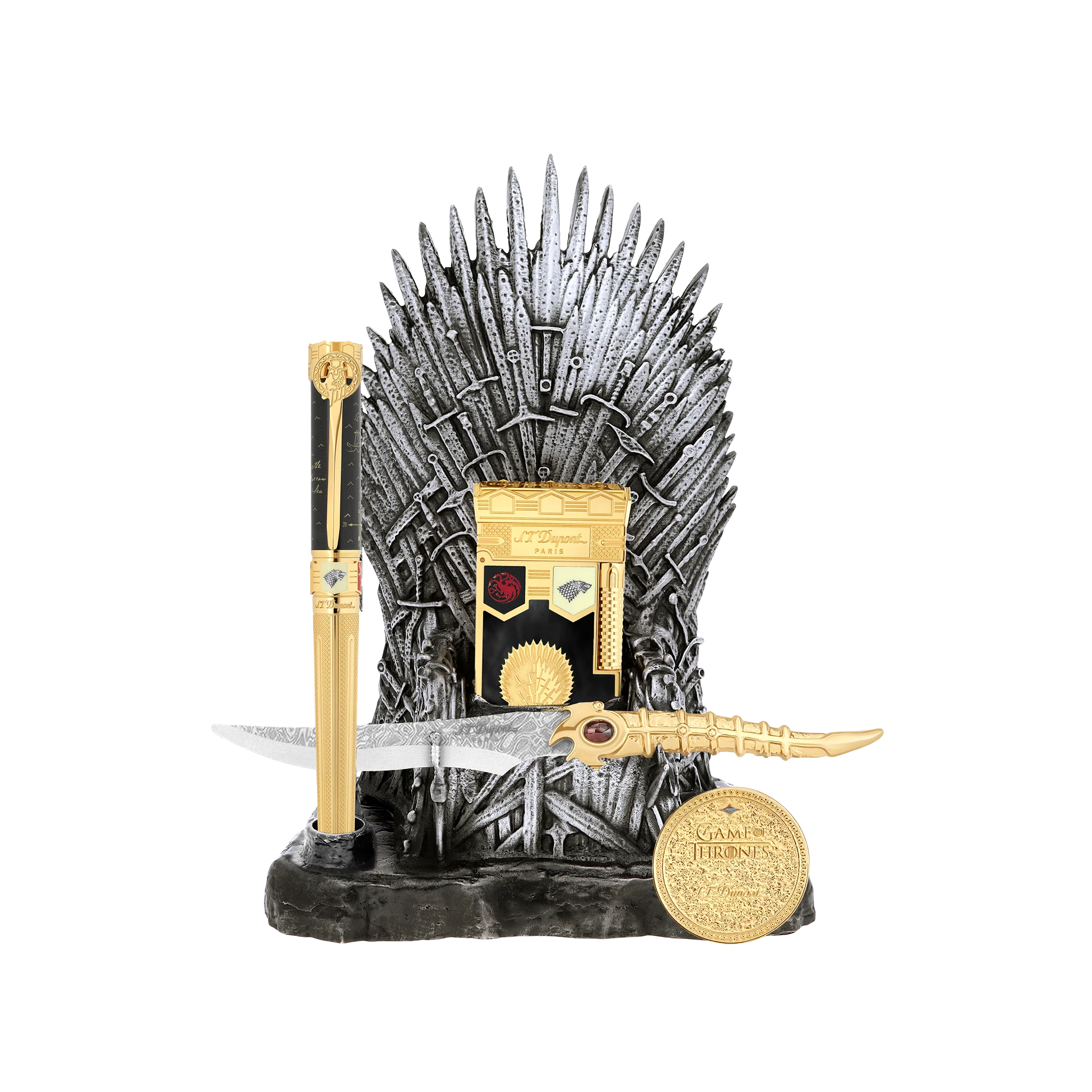 S.T. Dupont Game of Thrones Fire Prestige & Writing Set Black