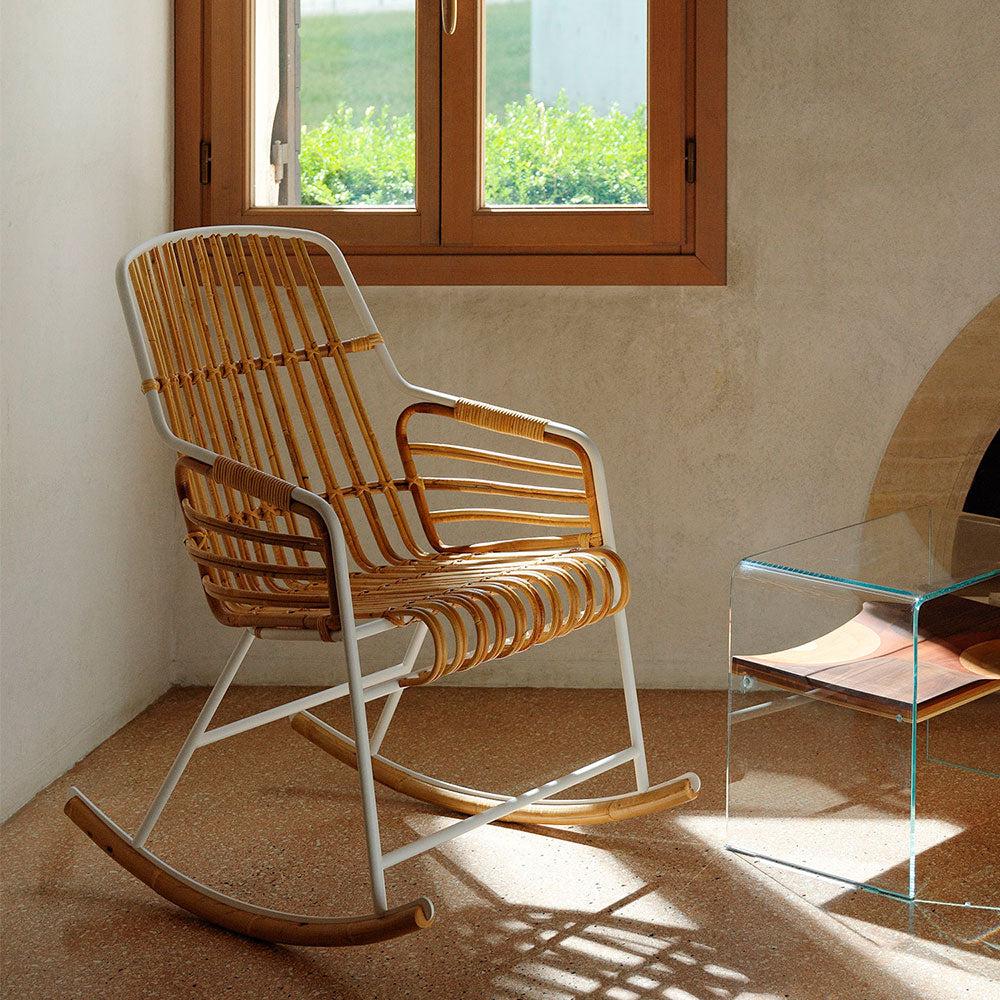 Casamania & Horm Raphia Rattan Rocking Chair