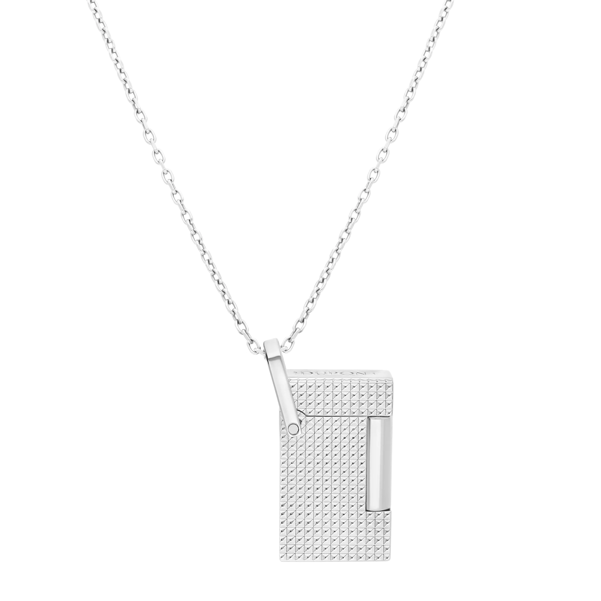 S.T. Dupont Necklace Diamond Head Lighter Silver