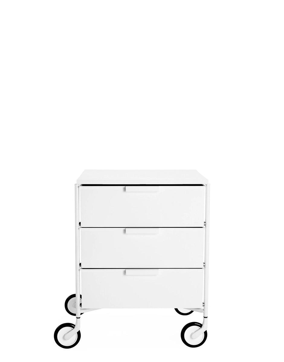 Kartell MOBIL Mat 3 Drawer Unit on castors