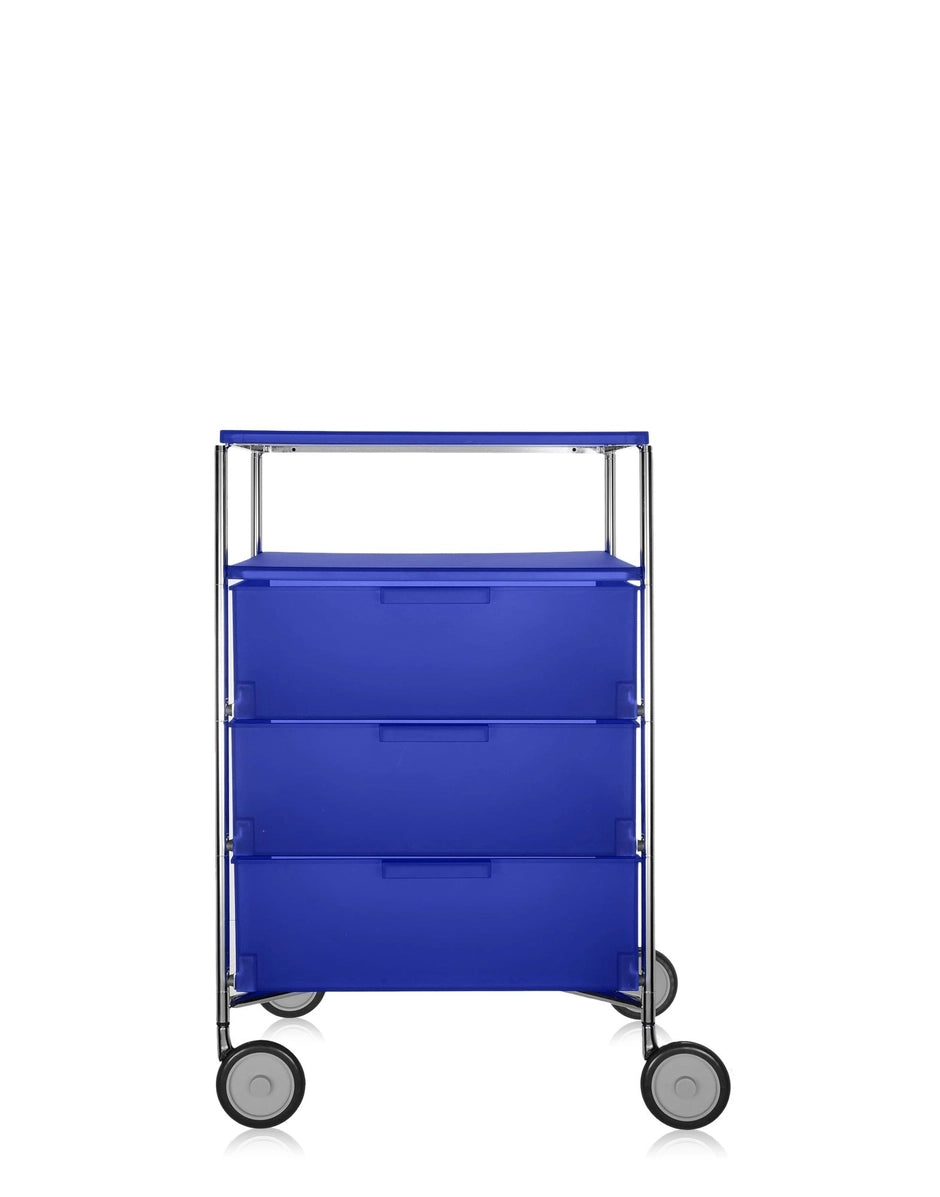 Kartell MOBIL Drawer Unit on castors Blue