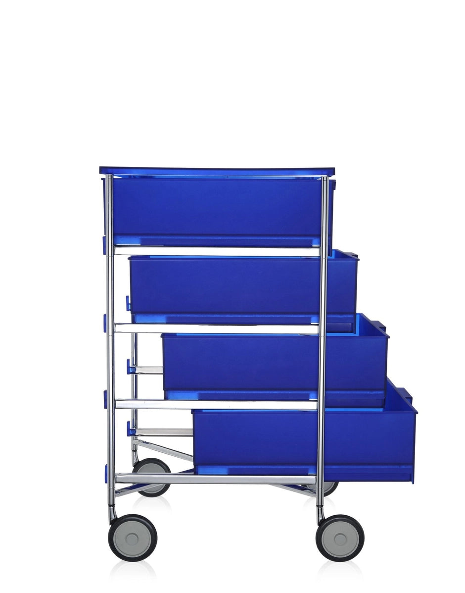 Kartell MOBIL Drawer Unit on castors Blue