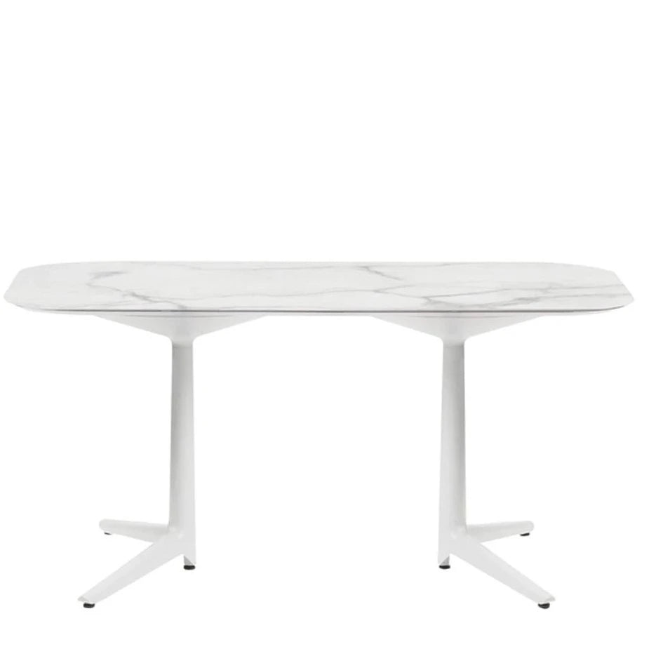 Kartell Multiplo Rectangular Marble Table 158cm Outdoor