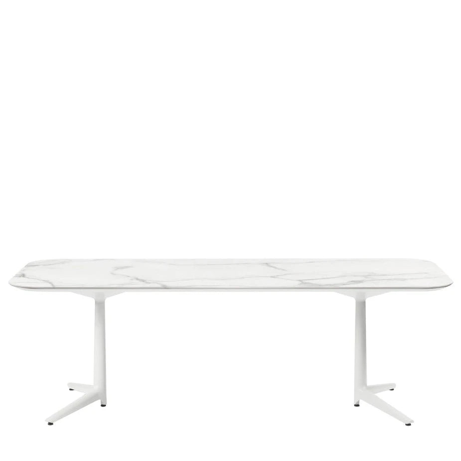 Kartell Multiplo Rectangular Marble Table 180cm Outdoor