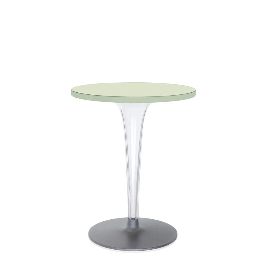 Kartell Top Top Round Cafe Table Clear Leg by Philippe Starck Outdoor