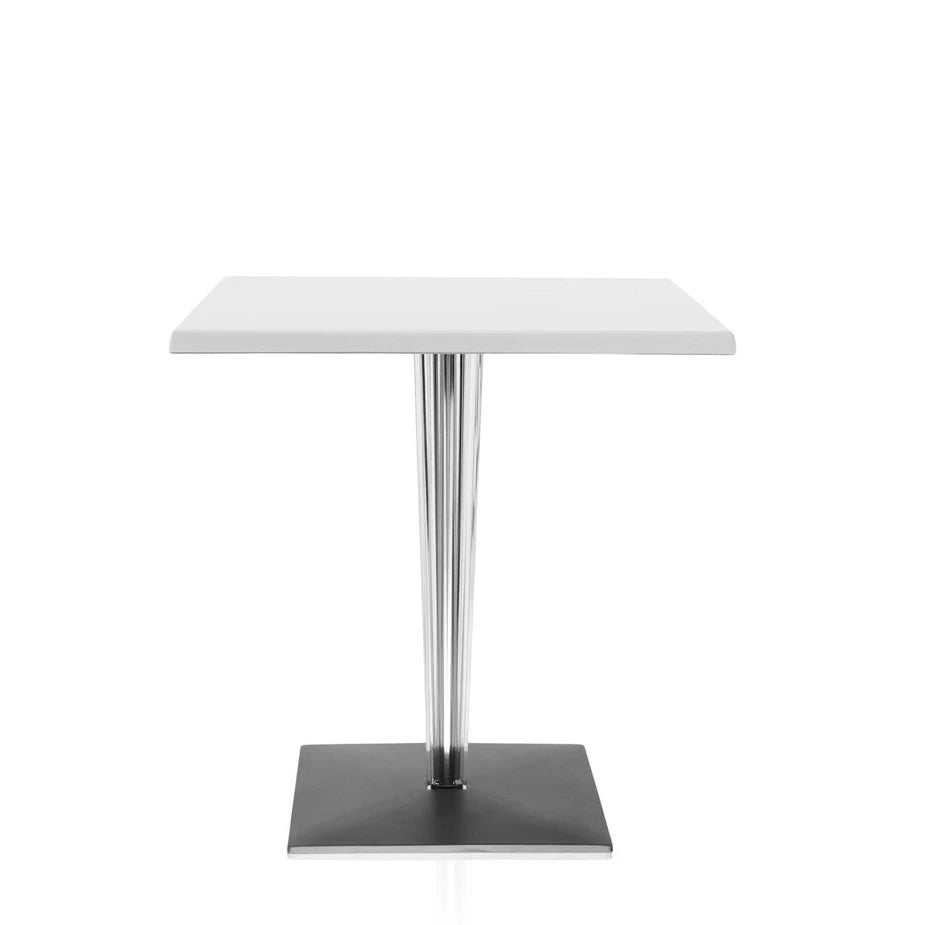 Kartell Top Top Square Cafe Table Pleated Leg w Square Base Outdoor