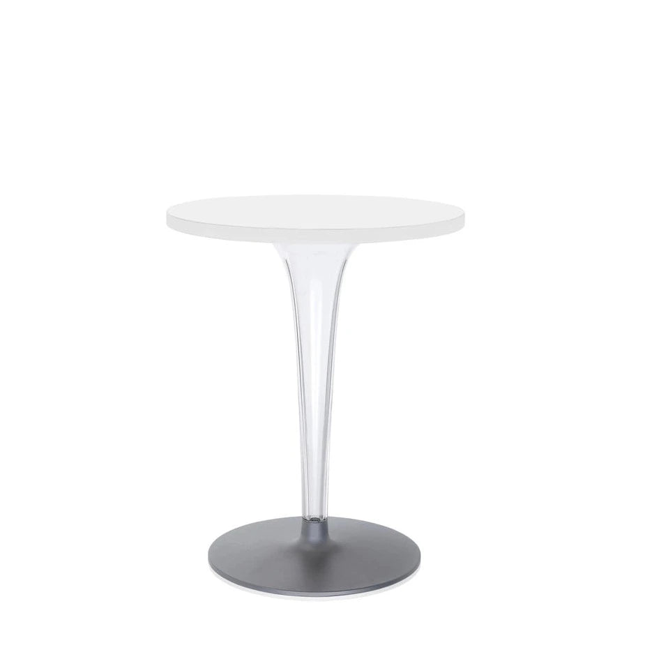 Kartell Top Top Round Cafe Table Clear Leg by Philippe Starck