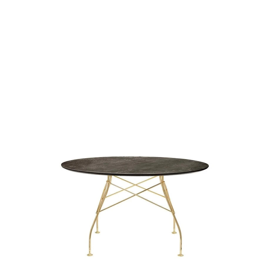 Kartell Glossy Round Marble w Gold Frame