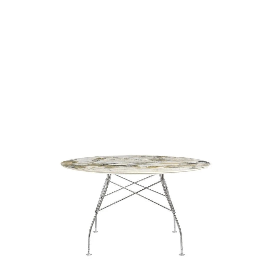 Kartell Glossy Round Marble w Chrome Frame