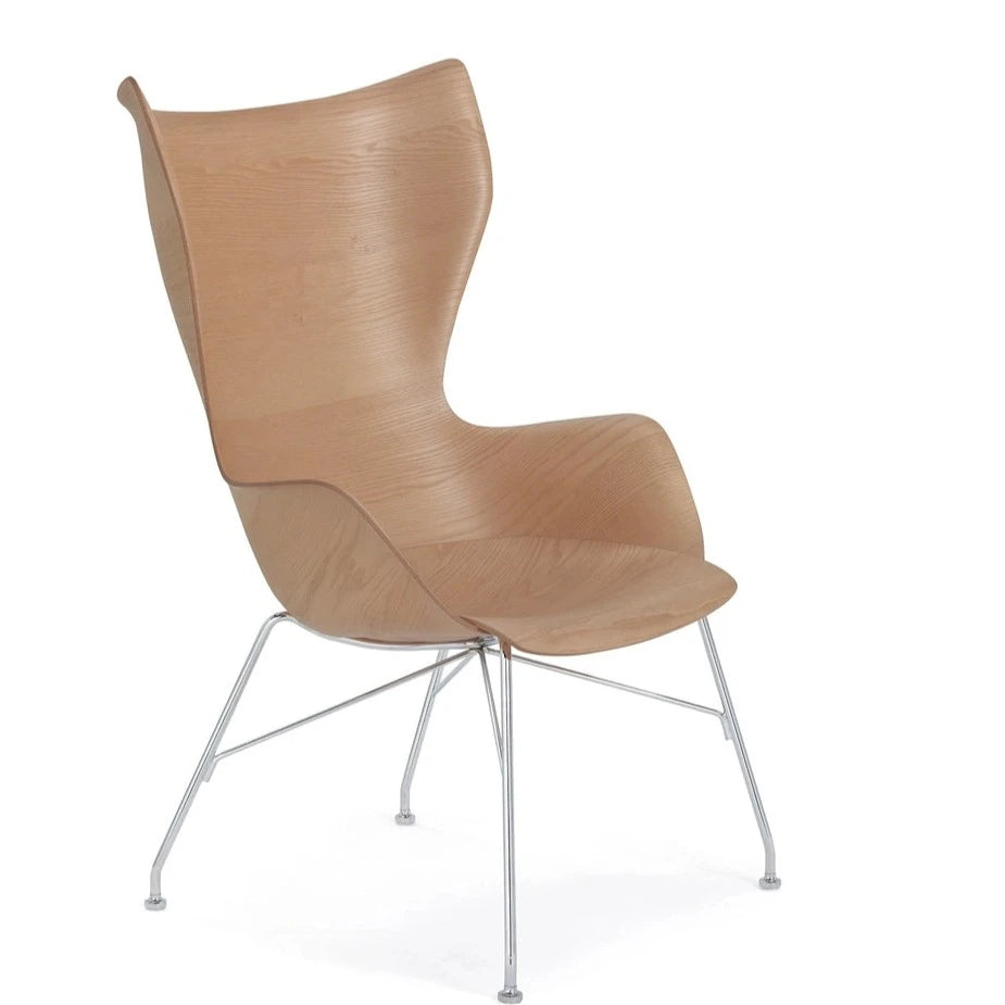 Kartell K/Wood Armchair Slatted Ash by Philippe Starck